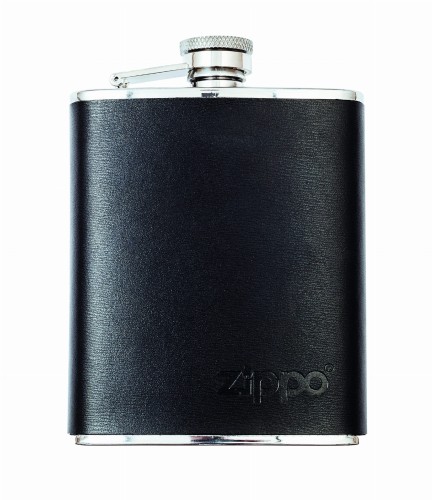 Piersiówka Zippo Steel Black Leather 180ml 2005269