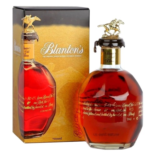 Blantons gold edition bourbon single barrel burbon Blantons burbon w butelce z konikiem