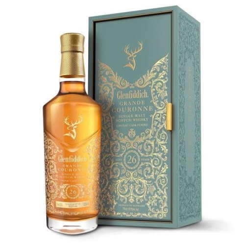 Glenfiddich 26 YO Gran Courrone edycja limitowana prezent dla konesera dobrych trunków dobra whisky w kartoniku