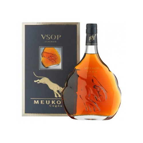 Meukov VSOP clear phanter koniak na prezent dla bliskiej osoby dobry koniak w dobrej cenie
