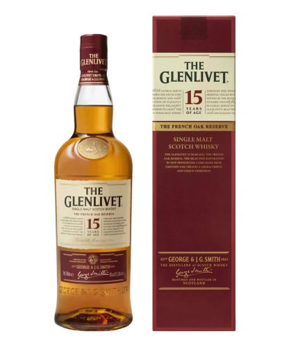 Glenlivet 15 YO dobra whisky single malt w kartoniku na prezent dla szefa