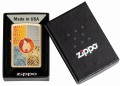 Model Zippo ozdobiony symboliką żywiołów w klimacie świata Avatara.