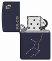 Zapalniczka Zippo o ciemnogranatowej powierzchni z artystycznym motywem Panny.