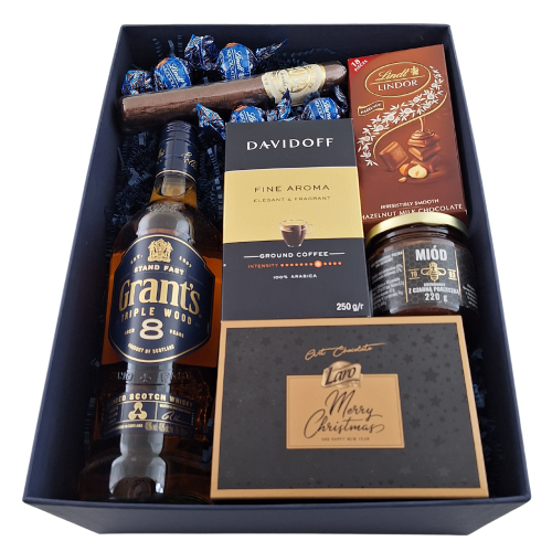 Zestaw świąteczny dla gentlemana z whisky Grant's 8 YO