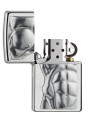 zapalniczka Zippo z designem 3d imitującym umięśniony brzuch mężczyzny