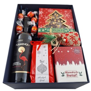 Upominek świąteczny z winem Flamingo