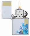 zapalona zapalniczka Zippo dla fana sportu