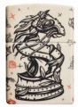 Zippo we wzory szachowe w białym kolorze