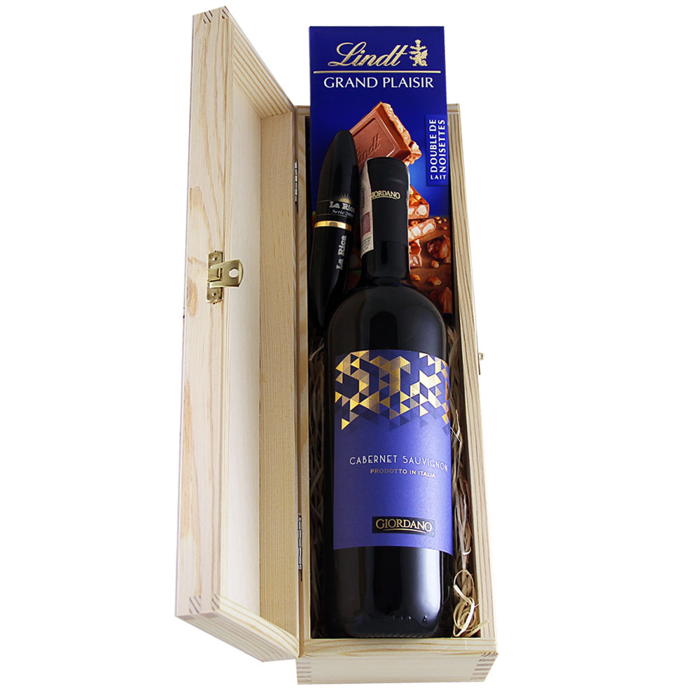 Zestaw upominkowy z winem i cygarem