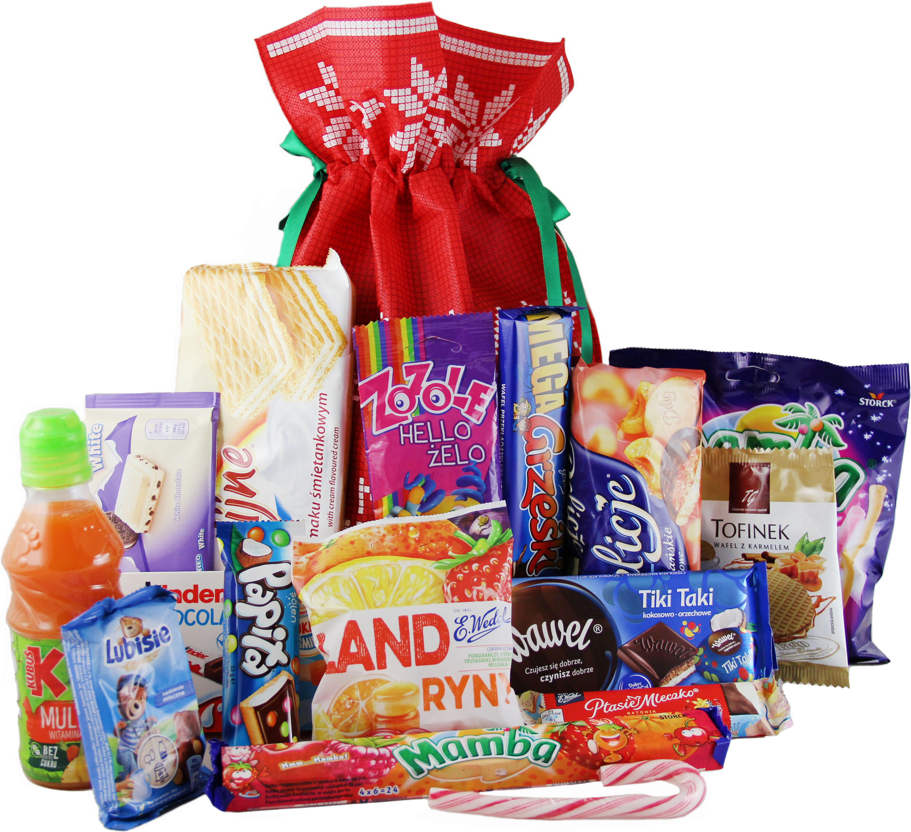 paczka ze słodyczami dla dziecka na święta, na Mikołajki